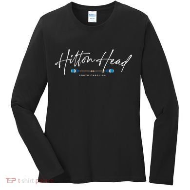 Hilton Head South Carolina Beach Graphic Women's Long Sleeve Shirt
