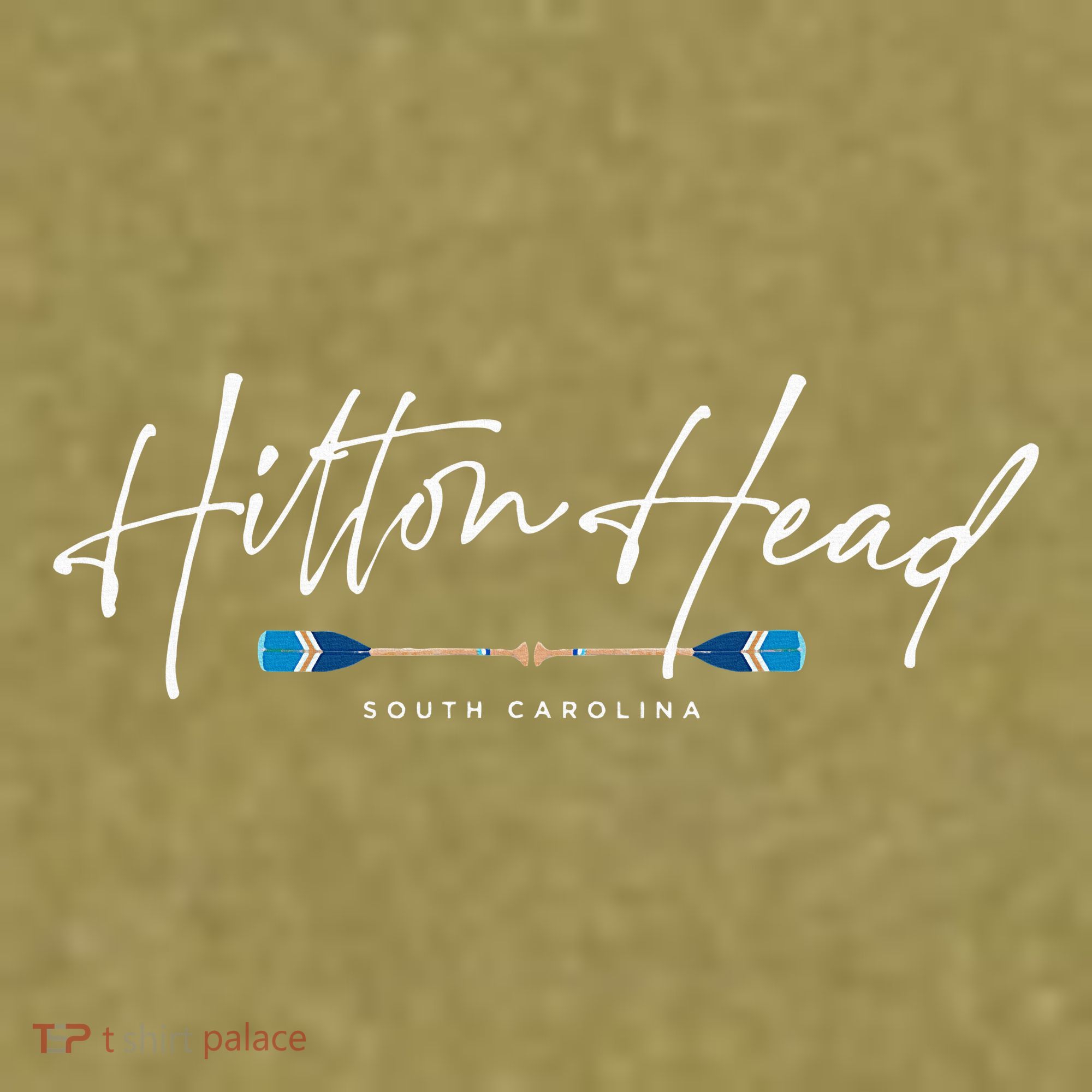 Hilton Head South Carolina Beach Graphic Garment-Dyed Women's Muscle Tee