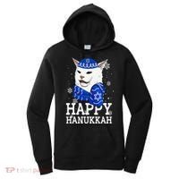 Happy Hanukkah Smudge Cat Meme Funny Holiday Ugly Christmas Women's Hoodie thumb 0