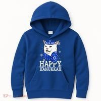 Happy Hanukkah Smudge Cat Meme Funny Holiday Ugly Christmas Kids Hoodie thumb 0