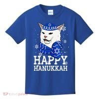 Happy Hanukkah Smudge Cat Meme Funny Holiday Ugly Christmas Kids T-Shirt thumb 0