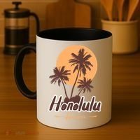 Honolulu Hawaii Sunset Coffee Mug thumb 4