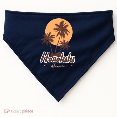 Honolulu Hawaii Sunset USA-Made Doggie Bandana