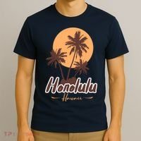 Honolulu Hawaii Sunset T-Shirt thumb 3