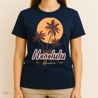 Honolulu Hawaii Sunset T-Shirt thumb 4