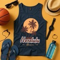 Honolulu Hawaii Sunset Tank Top thumb 4