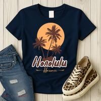 Honolulu Hawaii Sunset Women's T-Shirt thumb 3