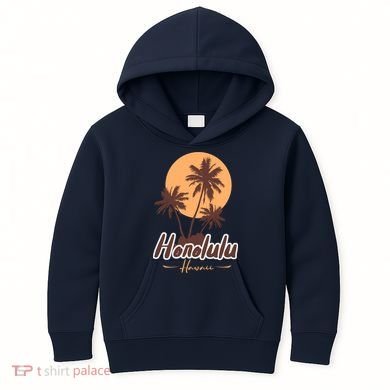 Honolulu Hawaii Sunset Kids Hoodie