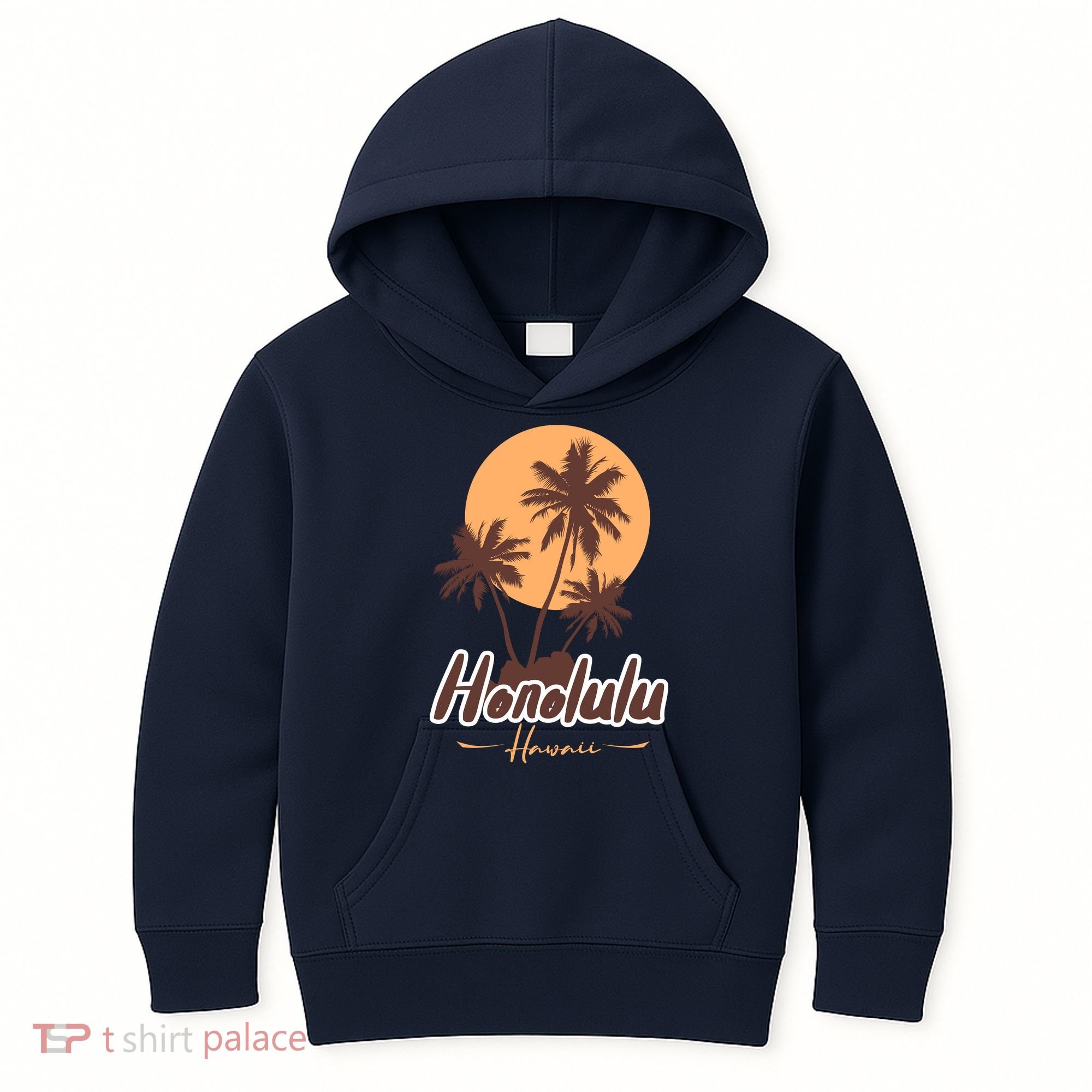 Honolulu Hawaii Sunset Kids Hoodie