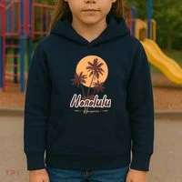 Honolulu Hawaii Sunset Kids Hoodie thumb 3
