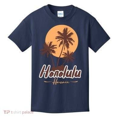 Honolulu Hawaii Sunset Kids T-Shirt