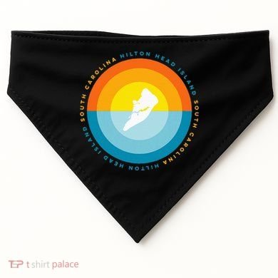 Hilton Head South Carolina Sunset USA-Made Doggie Bandana