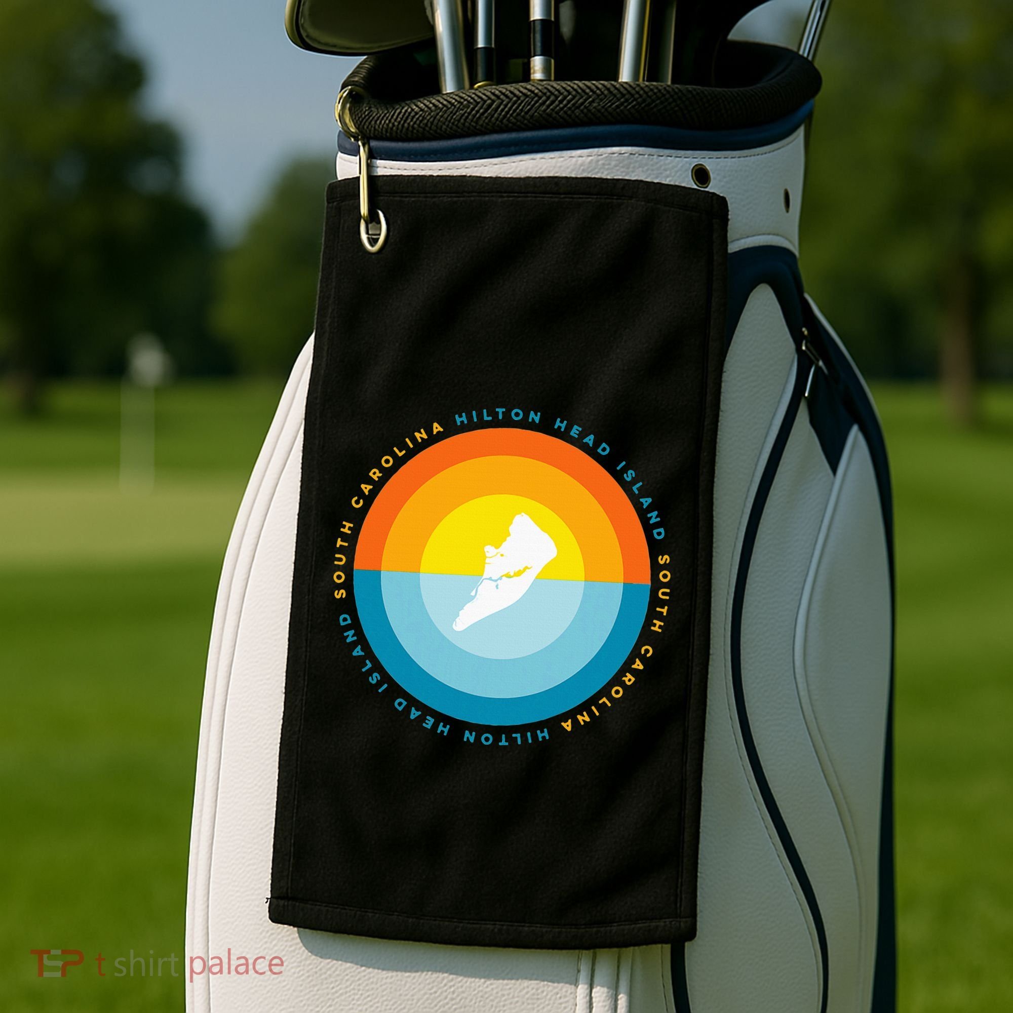 Hilton Head South Carolina Sunset Golf Towel