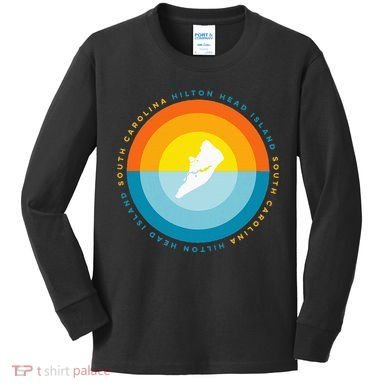 Hilton Head South Carolina Sunset Kids Long Sleeve Shirt
