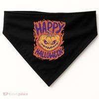 Happy Halloween Spooky Pumpkin USA-Made Doggie Bandana thumb 0