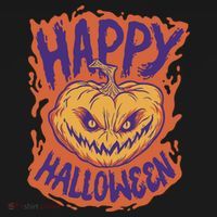 Happy Halloween Spooky Pumpkin USA-Made Doggie Bandana thumb 2