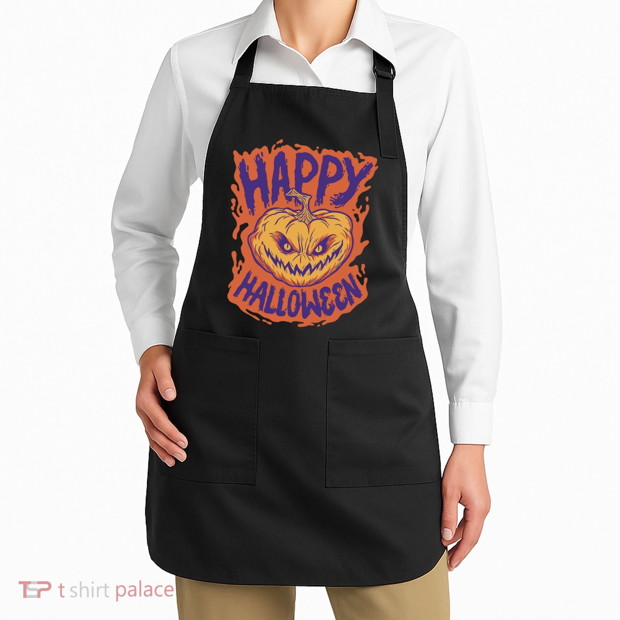 Happy Halloween Spooky Pumpkin Apron