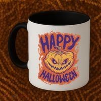 Happy Halloween Spooky Pumpkin Coffee Mug thumb 2