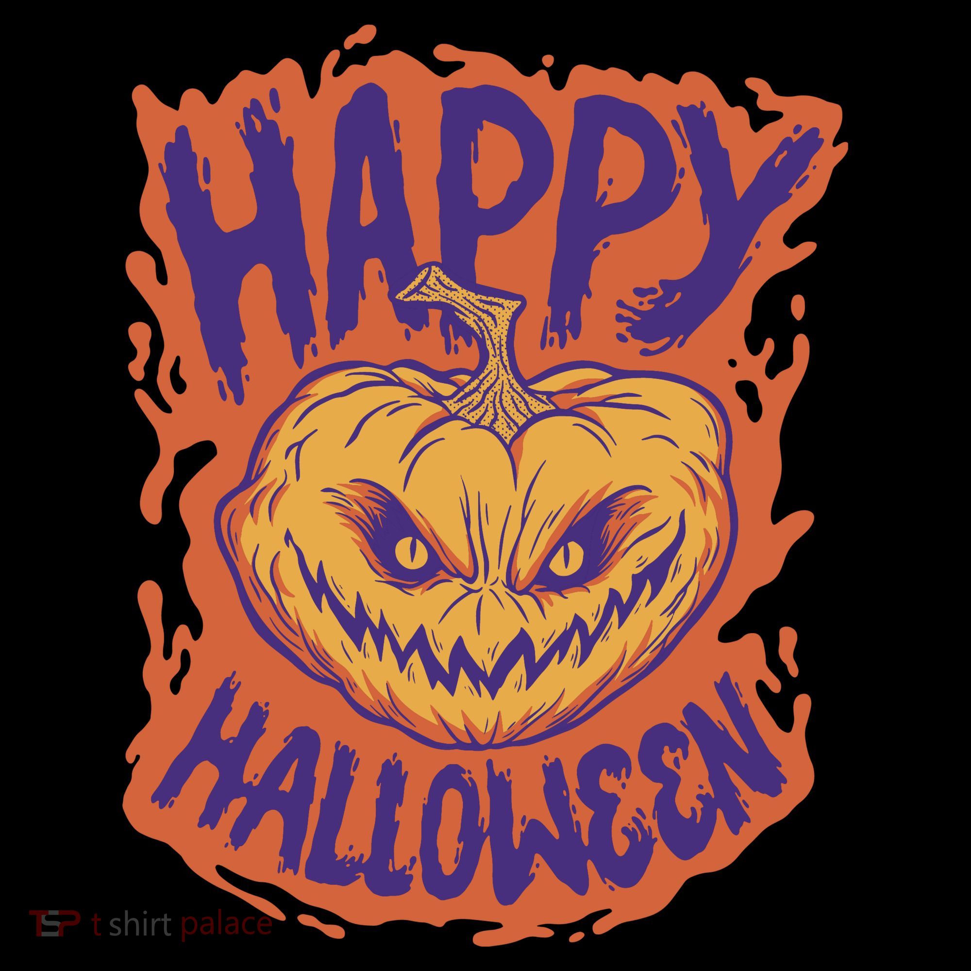 Happy Halloween Spooky Pumpkin Ornament