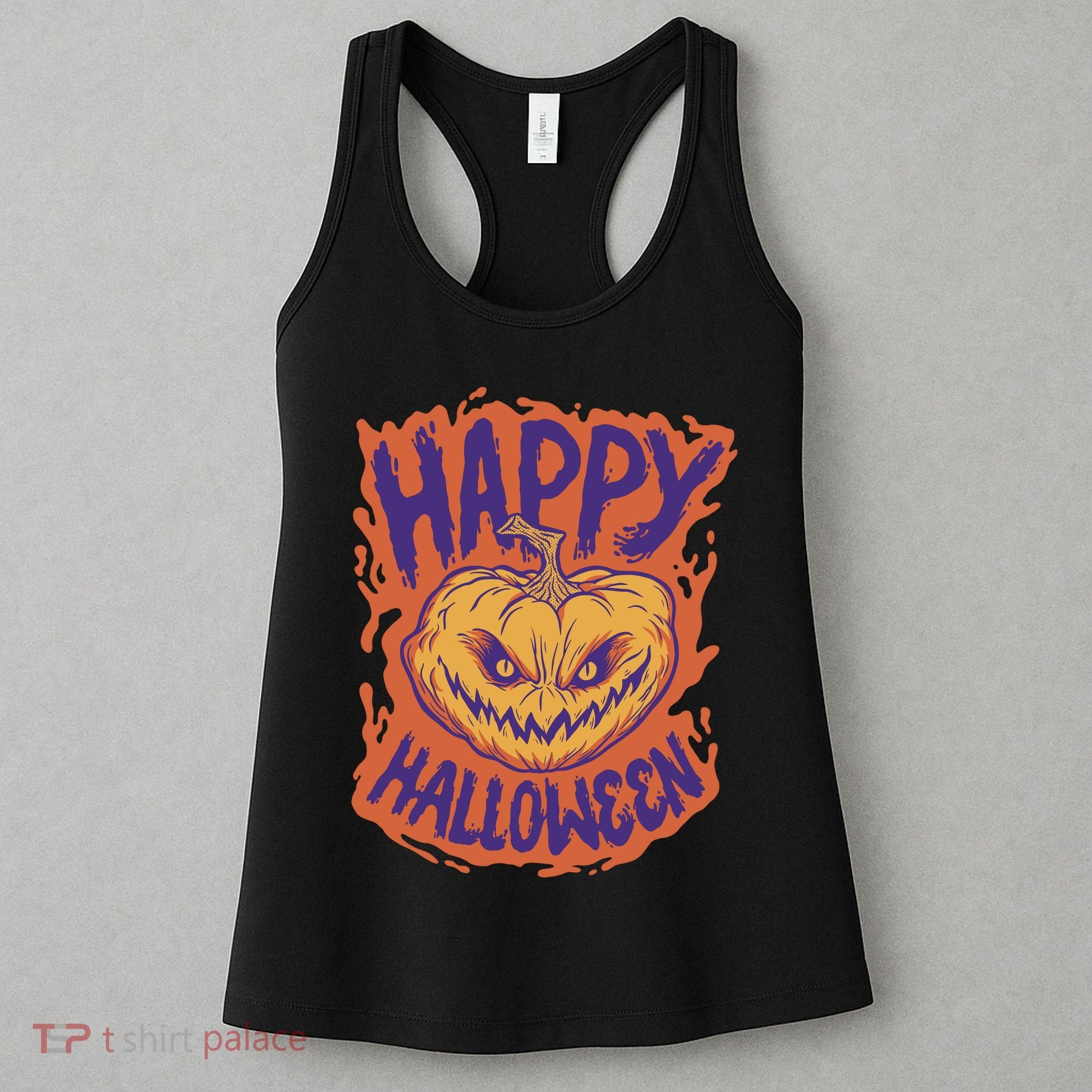 Happy Halloween Spooky Pumpkin Women's Tank Top