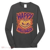 Happy Halloween Spooky Pumpkin Long Sleeve Shirt thumb 0