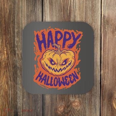 Happy Halloween Spooky Pumpkin Coaster