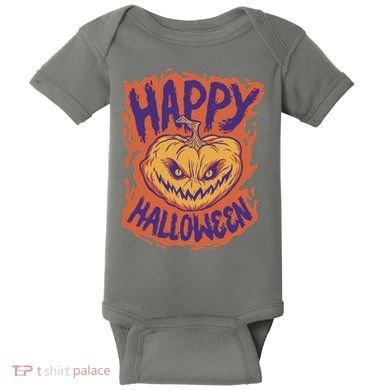 Happy Halloween Spooky Pumpkin Baby Bodysuit