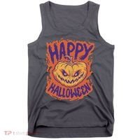 Happy Halloween Spooky Pumpkin Tank Top thumb 0