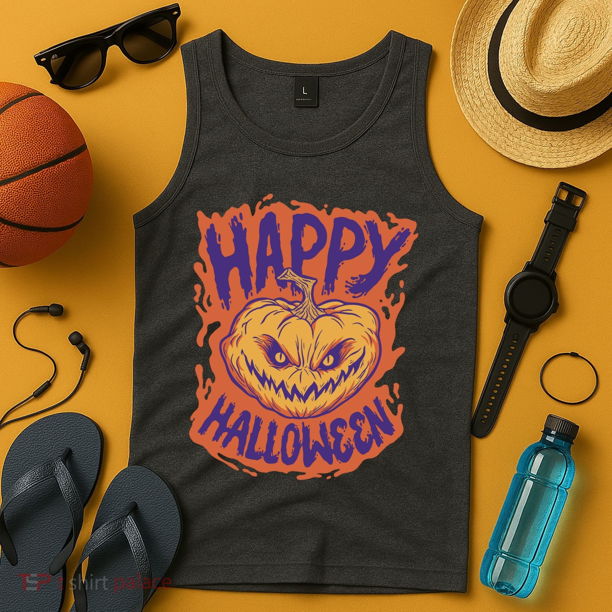 Happy Halloween Spooky Pumpkin Tank Top