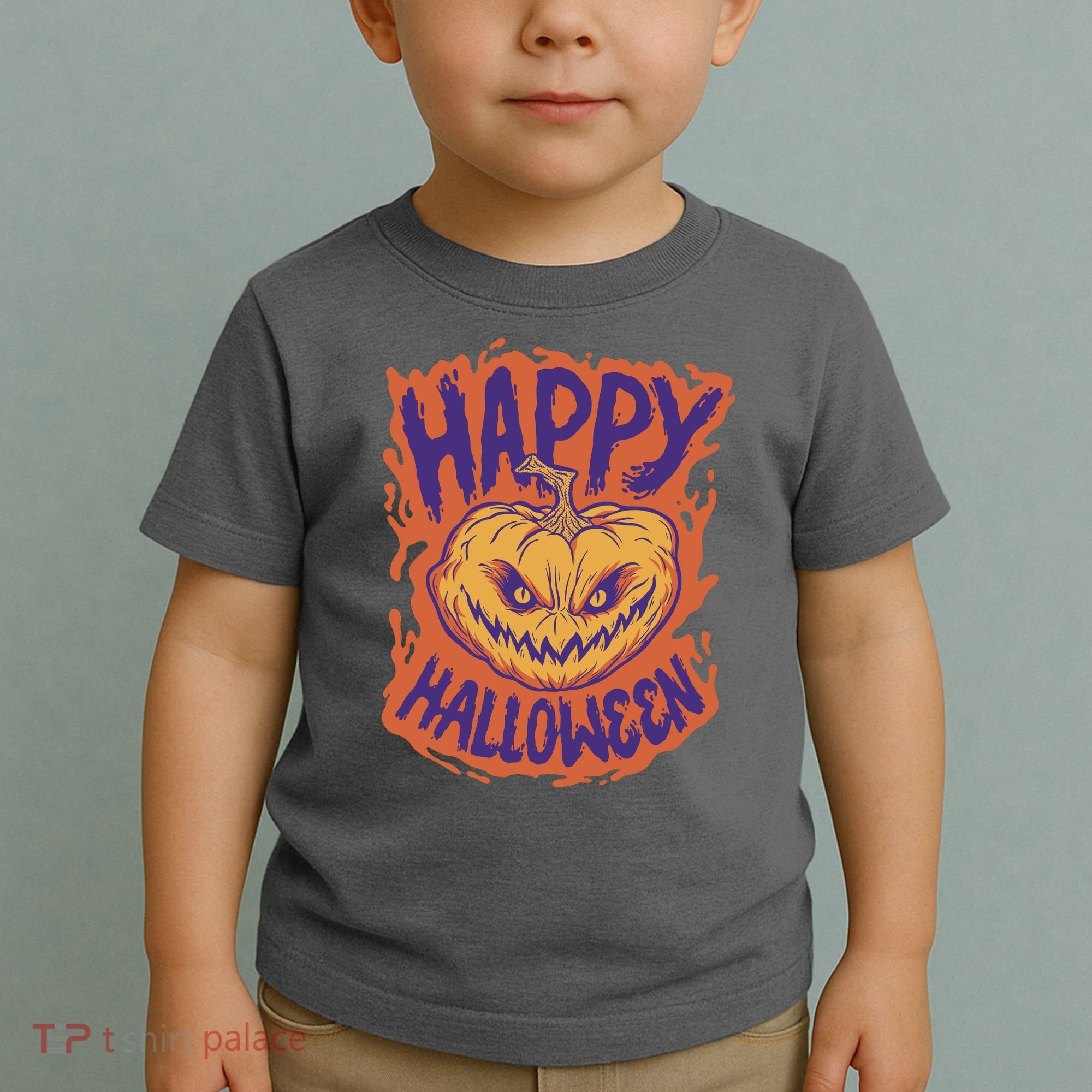 Happy Halloween Spooky Pumpkin Toddler T-Shirt