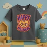 Happy Halloween Spooky Pumpkin Toddler T-Shirt thumb 3