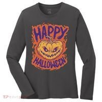 Happy Halloween Spooky Pumpkin Women's Long Sleeve Shirt thumb 0