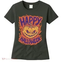 Happy Halloween Spooky Pumpkin Women's T-Shirt thumb 0