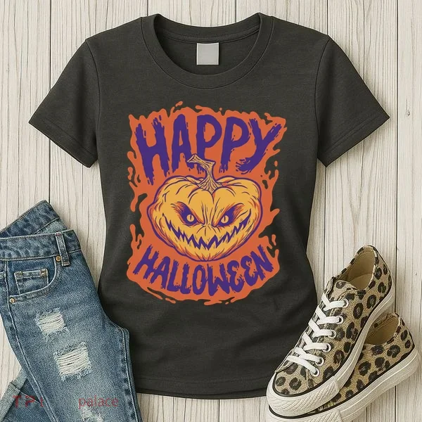 Happy Halloween Spooky Pumpkin Women's T-Shirt