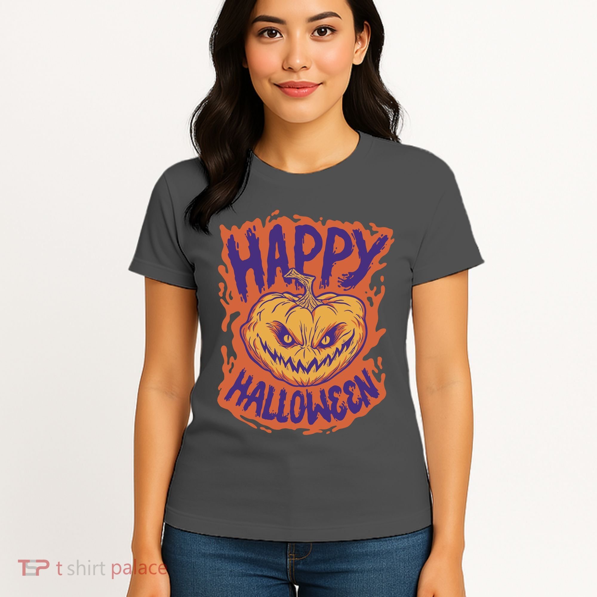 Happy Halloween Spooky Pumpkin Women's T-Shirt