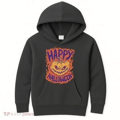 Happy Halloween Spooky Pumpkin Kids Hoodie