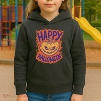 Happy Halloween Spooky Pumpkin Kids Hoodie thumb 3