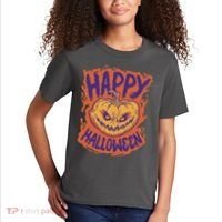 Happy Halloween Spooky Pumpkin Kids T-Shirt thumb 2