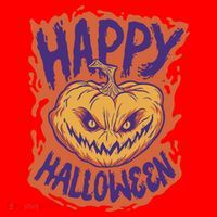 Happy Halloween Spooky Pumpkin Santa Hat thumb 1