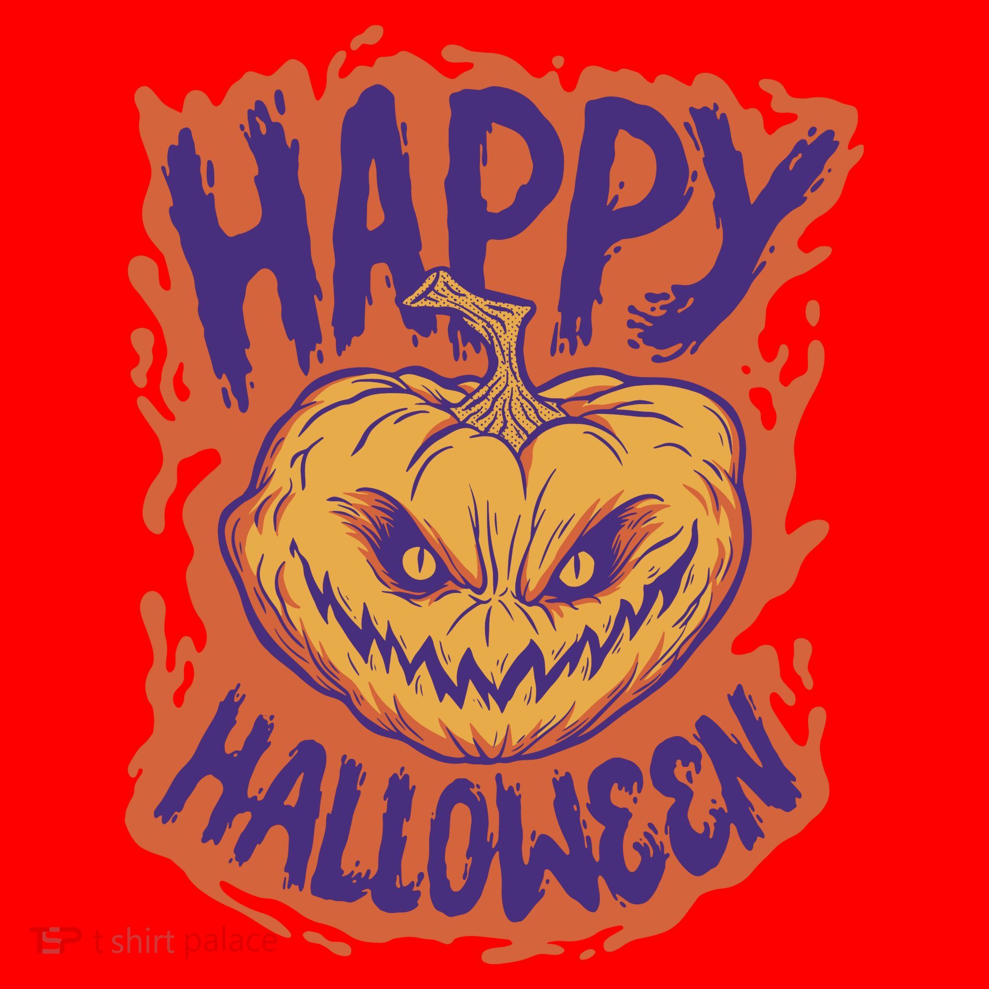 Happy Halloween Spooky Pumpkin Santa Hat