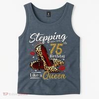 High Heels Stepping Into My 75th Birthday Present 75 and Fabulous Tank Top thumb 2
