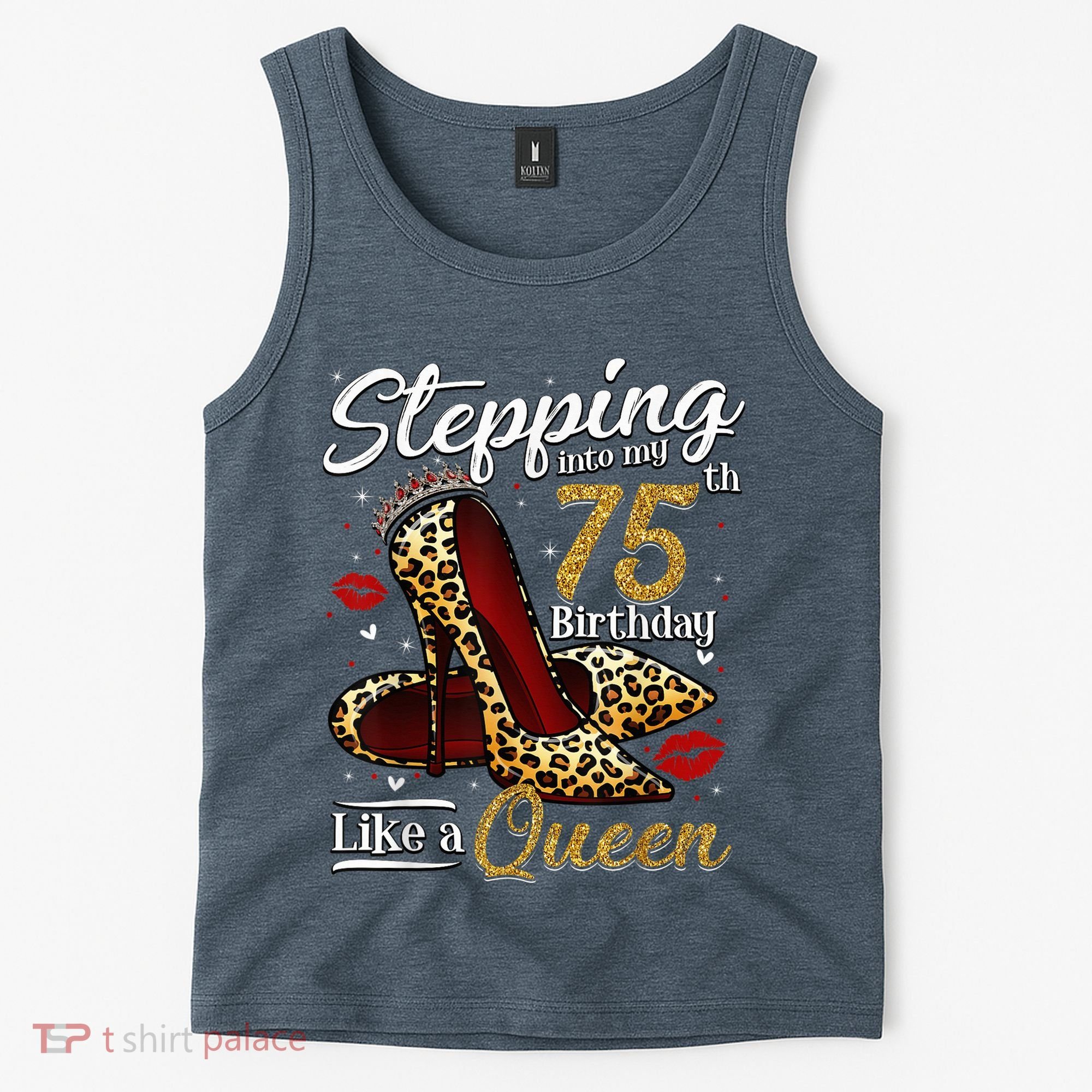High Heels Stepping Into My 75th Birthday Present 75 and Fabulous Tank Top