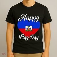 Haiti Heritage Since 1804 Proud Zoe Happy Haitian Flag Day T-Shirt thumb 3
