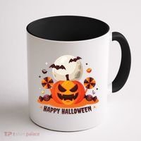 Happy Halloween Spooky Pumpkin Candy Coffee Mug thumb 1