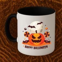 Happy Halloween Spooky Pumpkin Candy Coffee Mug thumb 2