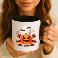 Happy Halloween Spooky Pumpkin Candy Coffee Mug thumb 3