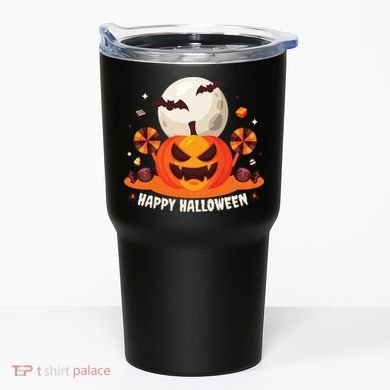 Happy Halloween Spooky Pumpkin Candy Tumbler