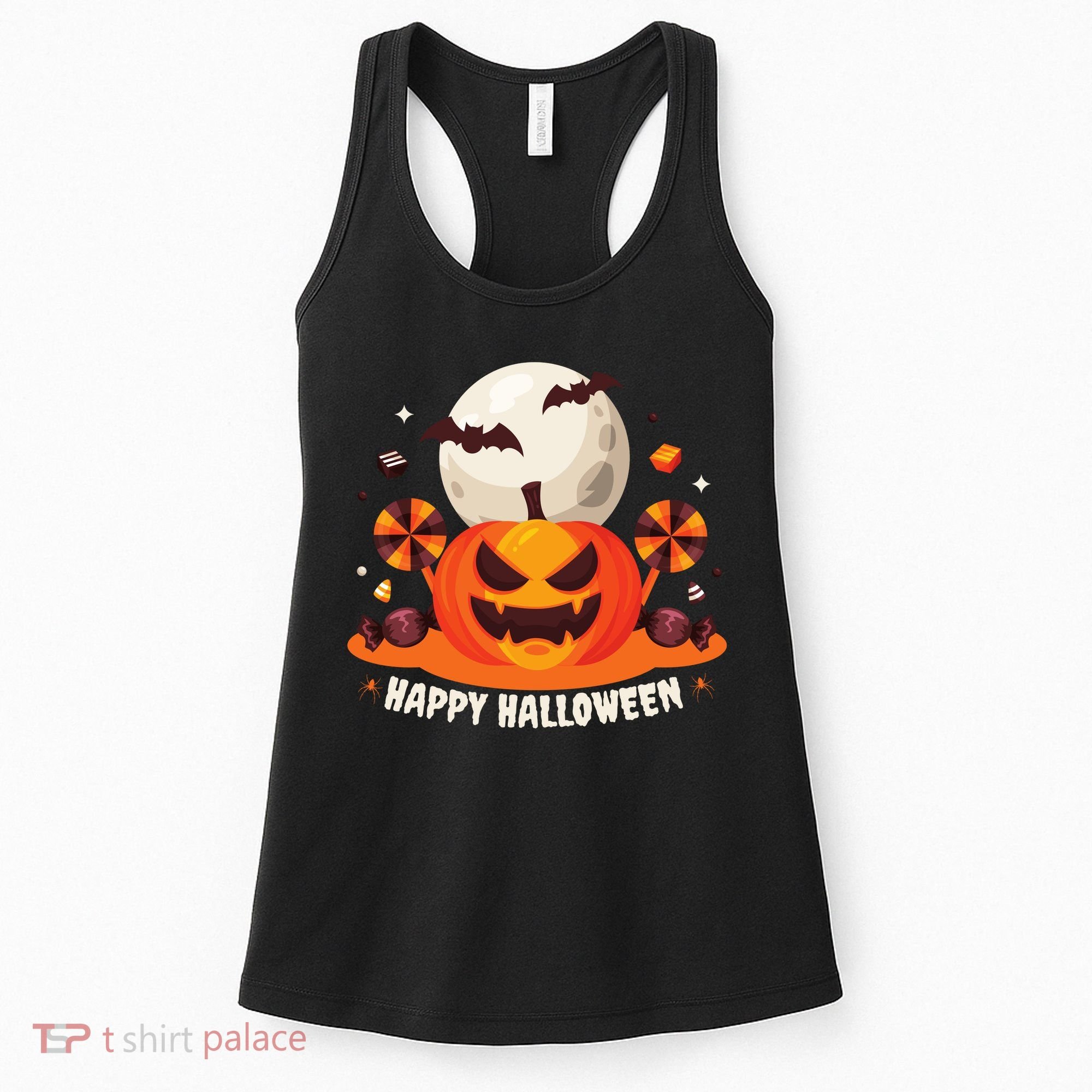 Happy Halloween Spooky Pumpkin Candy Women's Tank Top