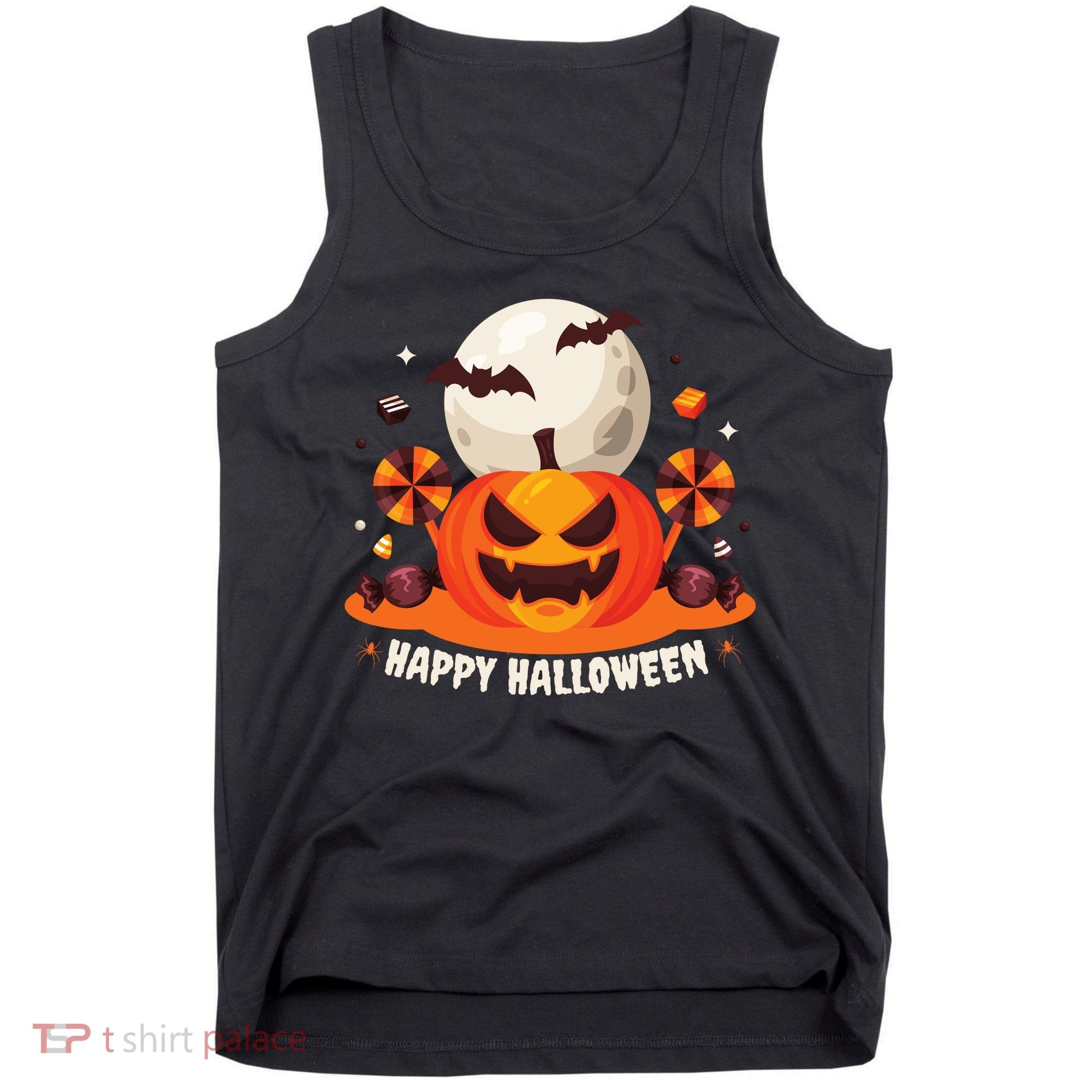 Happy Halloween Spooky Pumpkin Candy Tank Top