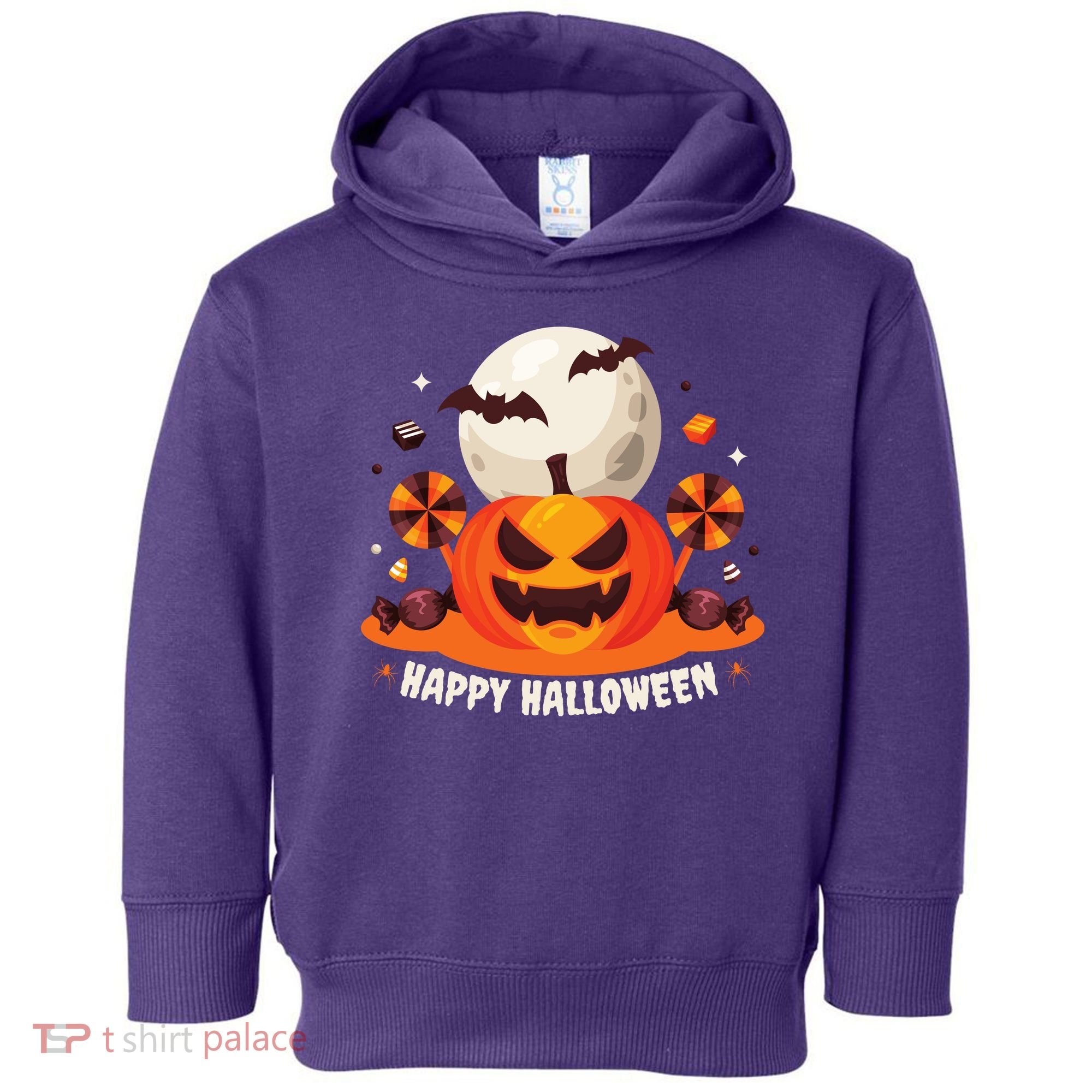 Happy Halloween Spooky Pumpkin Candy Toddler Hoodie